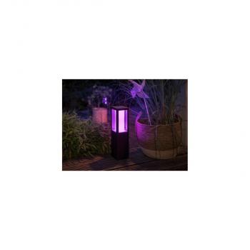 Philips Hue White & Color Ambiance Impress Outdoor LED Sockelleuchte, 8W, 1180lm, 4000K, schwarz (915005731301)