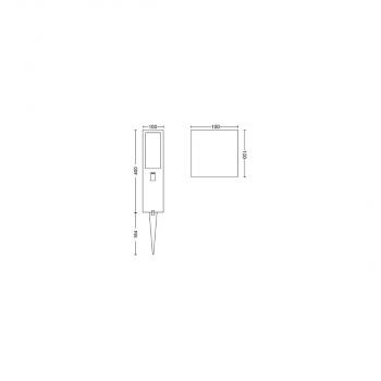 Philips Hue White & Color Ambiance Impress Outdoor LED Sockelleuchte, 8W, 1180lm, 4000K, schwarz (915005731301)
