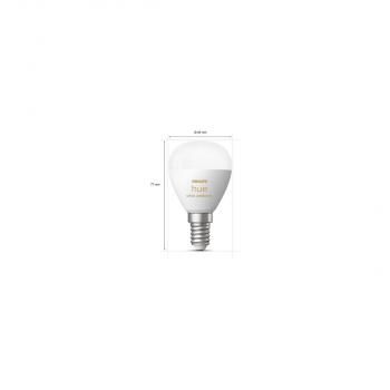 Philips Hue White Ambiance LED Lampe, Tropfenform, 5,1W, E14, 470lm (929003573702)