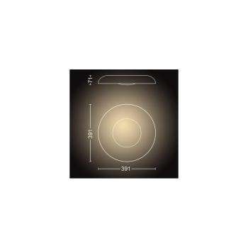 Philips Hue White Ambiance Still LED Deckenleuchte, Dimmschalter, 22,5W, 2500lm, 4000K, schwarz (929003055501)