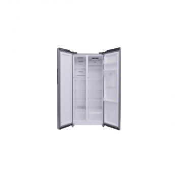 PKM SBS436NFWDIX Stand Side-by-Side Kombination, 78 cm breit, 450 L, NoFrost, Wasserspender, Wassertank, ECO-Modus, Edelstahloptik