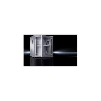 Rittal DK 7507030 Netzwerkschrank/Wandverteiler 15HE, 19 Zoll, BxHxT: 60x75,8x40cm, Sichtscheibe, grau