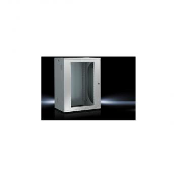 ARDEBO.de Rittal DK 7507220 Netzwerkschrank/Wandverteiler 21HE, 19 Zoll, BxHxT: 70x100,25x70cm, Sichtscheibe, grau