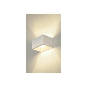SLV PLASTRA Wandleuchte, QT-DE12, Gips, weiß (1002238)