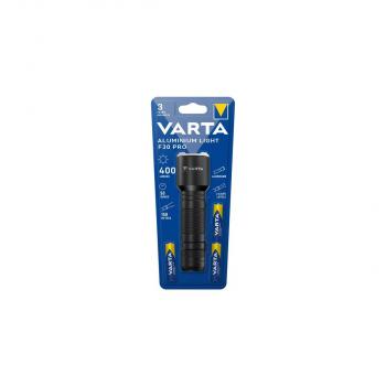 ARDEBO.de Varta 17608 Taschenlampe Aluminium LightF30Pro, 400 lm, 50h, 150m, schwarz (17608)