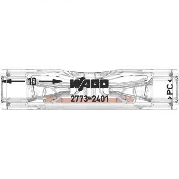 ARDEBO.de Wago Durchgangsverbinder zum Stecken, max. 4 mm², 2 Leiter, transparent (2773-2401)