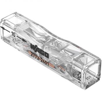 Wago Durchgangsverbinder zum Stecken, max. 4 mm², 2 Leiter, transparent (2773-2401)