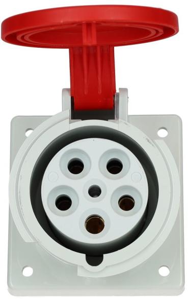 Walther 560 Anbaudose schräg, 63A, 5-Polig, 400V, 6h, IP44, Befestigungsmaß 85x77