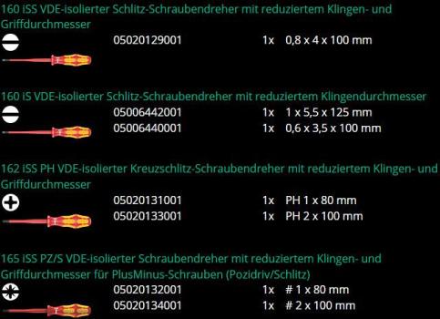 Wera 160 iSS/7 Schraubendrehersatz Kraftform Plus Serie 100, 7-teilig (05135961001)