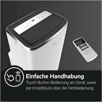 AEG AXP26U338CW Mobiles Klimagerät, EEK:A, 2,6kW, nachhaltiges Kältemittel, ChillFlex Pro, weiß