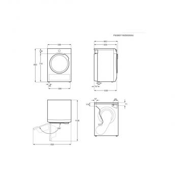 AEG TR7T60588 A++ 8kg Wärmepumpentrockner, 60 cm breit, SensiDry, ProSense, Reversierautomatik, Startzeitvorwahl, Restzeitanzeige, Kindersicherung, weiß