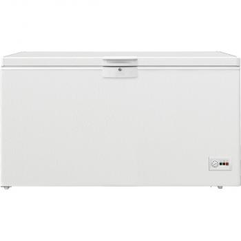 ARDEBO.de Beko HSM46740 Stand Gefriertruhe, 155,5 cm breit, 451 L, LED Illumination, Türschloss, weiß