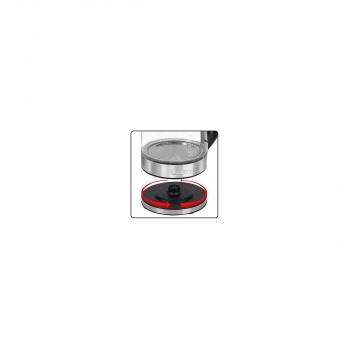 Clatronic WKS 3744 G Wasserkocher, 2200W, 1,7L, Wasserstandsanzeige, Trockengeh-/Überhitzungsschutz, Edelstahl und Glas (263935)