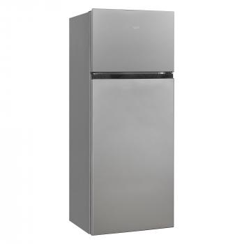 Exquisit KGC270-45-010E Stand Kühl-Gefrierkombination, 55 cm breit, 206 L, LED Beleuchtung, silber