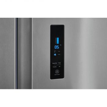 Exquisit SBS560-050D Side by side Kühlschrank, 91,2cm breit, 562L, NoFrost, Digitale Kontrolle, LED-Beleuchtung, Umluftventilator, inoxlook