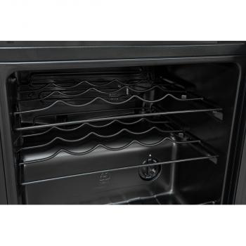 Exquisit WS1-12-GTE-030G Stand Weinkühlschrank, 48 cm breit, 14 Standardweinflaschen, Türanschlag wechselbar, Temperatureinstellung, schwarz