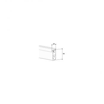 GGK 112482 Sockelleistenkanal SL/T 20x50-9010, PVC mit Teppichkante, 2 Kammern, reinweiß