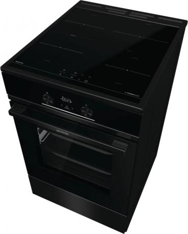 Gorenje GEIT5C60BPG Stand Elektroherd mit Induktionskochfeld, 50 cm breit, 70 L, Pizza-Funktion, FrozenBake, AirFry, Kindersicherung, TouchControl, schwarz