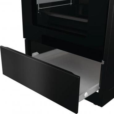 Gorenje GEIT5C60BPG Stand Elektroherd mit Induktionskochfeld, 50 cm breit, 70 L, Pizza-Funktion, FrozenBake, AirFry, Kindersicherung, TouchControl, schwarz