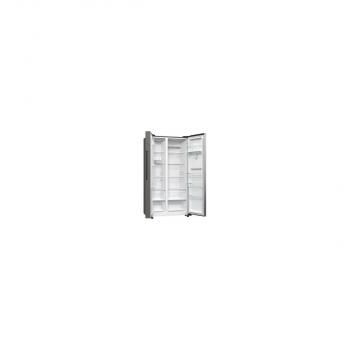Gorenje NRR9185DAXLWD Stand Side-by-Side Kombination, 91,5 cm breit, 547 L, NoFrost Plus, FastFreeze, TwistIce, grau metallic strukturiert