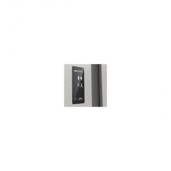 Gorenje NRR9185DAXLWD Stand Side-by-Side Kombination, 91,5 cm breit, 547 L, NoFrost Plus, FastFreeze, TwistIce, grau metallic strukturiert