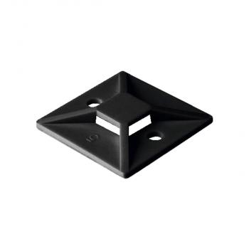 ARDEBO.de Hellermann MB5A3-PA66-BK-C1 selbstklebender Befestigungssockel, 38x38mm, schwarz, 100 Stück (151-28530)