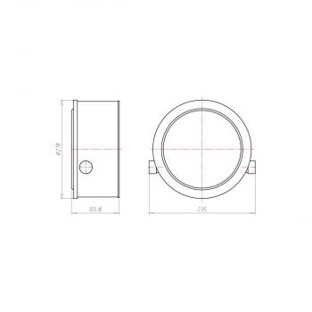 Kaiser 1282-00 Einbaugehäuse, HaloX® 180 für Ortbeton