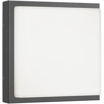 LCD Wand- und Deckenleuchte Typ 045LEDSEN, 13W, 1180lm, 3000K, mit Bewegungsmelder, graphit