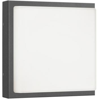 ARDEBO.de LCD Wand- und Deckenleuchte Typ 045LED, 13W, 1180lm, 3000K, ohne Bewegungsmelder, graphit