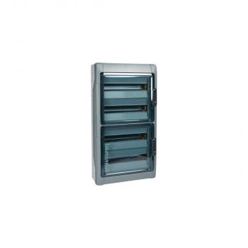 ARDEBO.de Legrand 601988 Feuchtraumverteiler Plexo³ IP65 IK09 4-reihig 72 Module, Aufputz, Grau