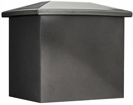 Burg Wächter Europa 732 W Großraum-Außenbriefkasten, Komfort-Tiefe, Querformat, Stahl, grau (19850)