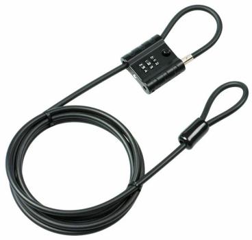 ARDEBO.de Burg Wächter 725 300 Snap+lock Kabelschloss mit Zahlen, Länge 3000mm, schwarz (39610)