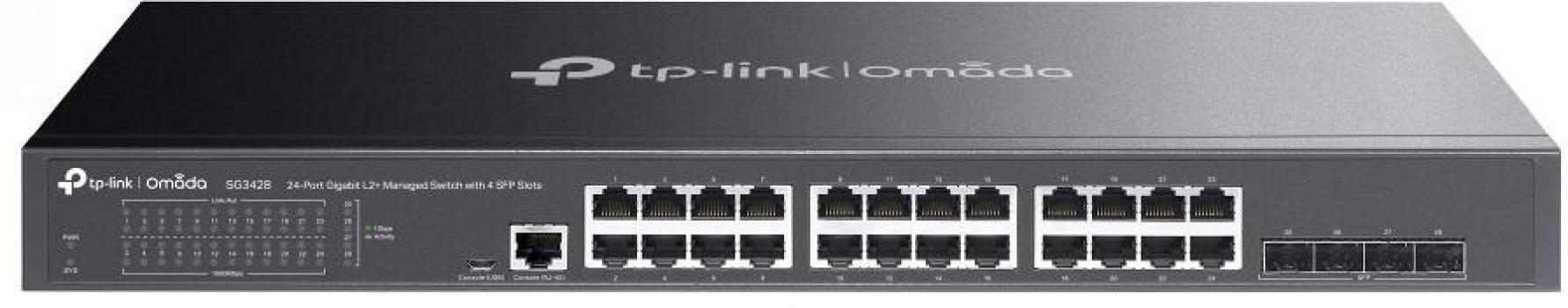 TP-Link Omada 24-Port Gigabit L2+ Managed Switch with 4 SFP Slots (SG3428)