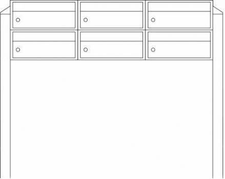 ARDEBO.de Burg Wächter 82123 ANT Dual-Front, 6 in 3x Briefkasten-Anlage, zum Einbetonieren, Stahl, anthrazit (82123)
