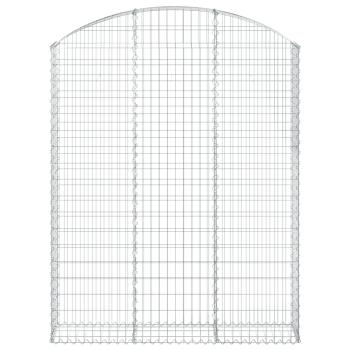 Gabione mit Hochbogen 150x30x180/200 cm Verzinktes Eisen