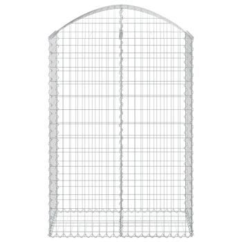 Gabione mit Hochbogen 100x50x140/160 cm Verzinktes Eisen