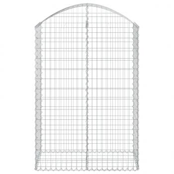 Gabione mit Hochbogen 100x50x140/160 cm Verzinktes Eisen