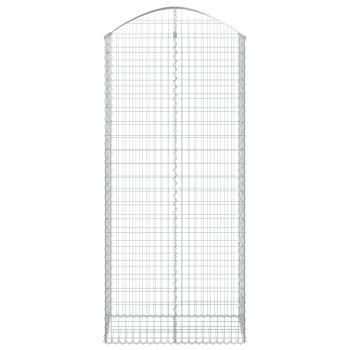 Gabione mit Hochbogen 100x50x220/240 cm Verzinktes Eisen
