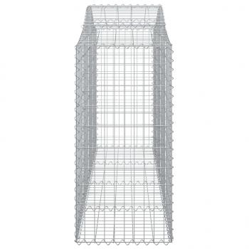 Gabionen mit Hochbogen 8 Stk. 200x50x120/140cm Verzinktes Eisen