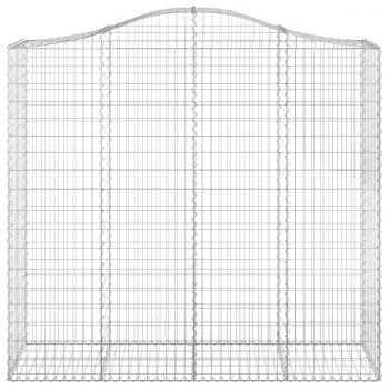 Gabionen mit Hochbogen 8 Stk. 200x50x180/200cm Verzinktes Eisen