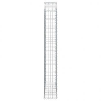 Gabione mit Hochbogen 150x30x200/220 cm Verzinktes Eisen