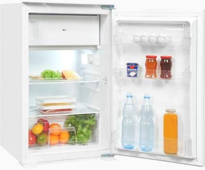 Exquisit EKS131-4-E-040D Einbaukühlschrank mit Gefrierfach, Nischenhöhe: 87,6 cm, 118 L, LED Beleuchtung