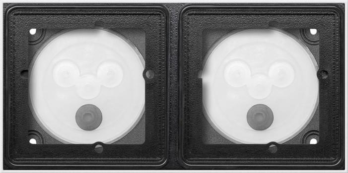 ARDEBO.de Gira 5502910 System 106 AP-Gehäuse 2 Module 1x2, Anthrazit