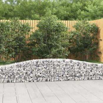ARDEBO.de - Gabionen mit Hochbogen 8 Stk. 400x30x40/60 cm Verzinktes Eisen