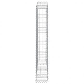 Gabionen mit Hochbogen 5 Stk. 200x30x180/200cm Verzinktes Eisen