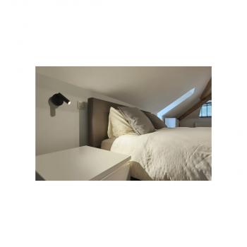 SLV KARPO Wand- und Deckenleuchte, einflammig, LED, 3000K, rund, schwarz, mit Schalter (152340)
