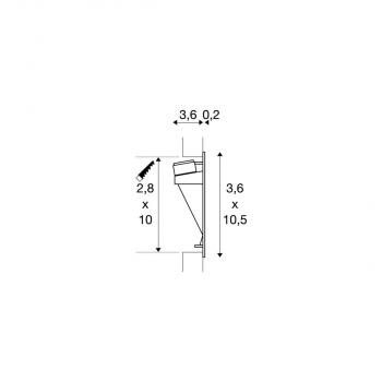 SLV NOTAPO S Wandeinbauleuchte, LED, 3000K, weiß (1002979)