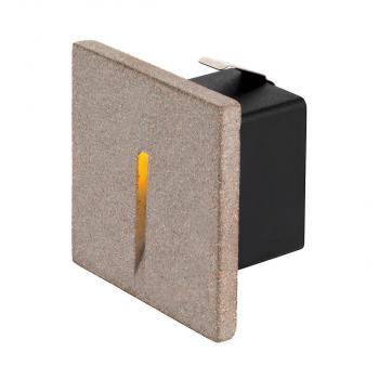 SLV CONCRETO Wandeinbauleuchte, 3.2W, 15lm, 3000K, IP65, grau (1006407)