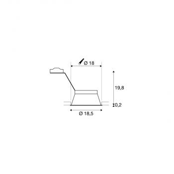 SLV HORN-T Einbauleuchte, QPAR111, rund, weiß, max. 75W, inkl. Clipfedern (113171)