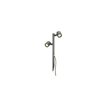 SLV MYRA 2 Outdoor Spiessleuchte, zweiflammig, LED GU10 51 mm, IP44, anthrazit (233185)